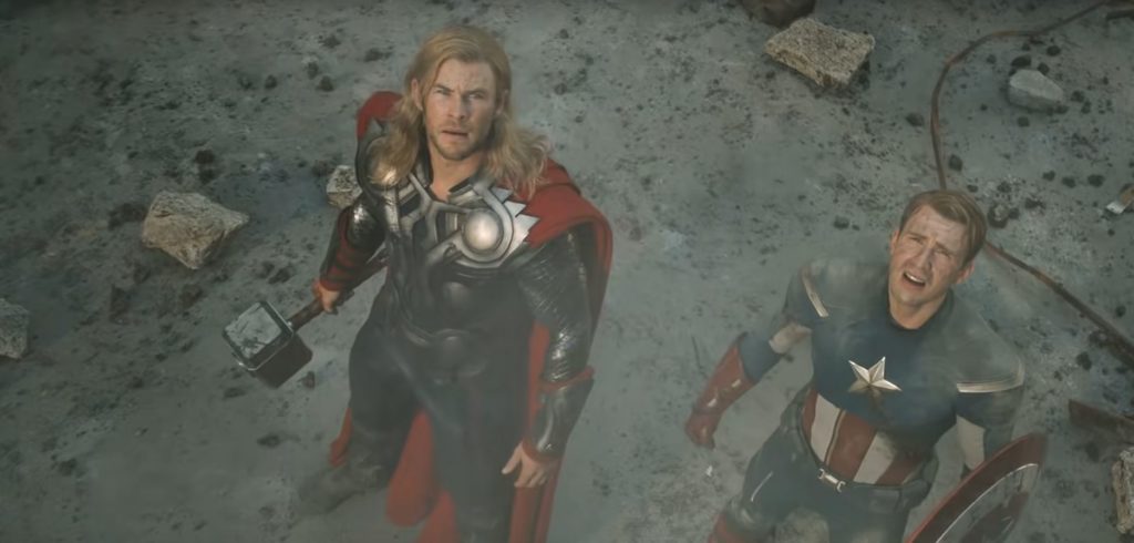 Chris Hemsworth und Chris Evans aus The Avengers 2012