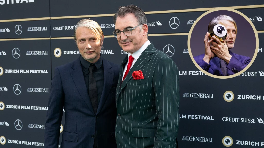 Mads Mikkelsen und Christian Jungen auf dem Green Carpet am 19 Zurich Film Festival 2023