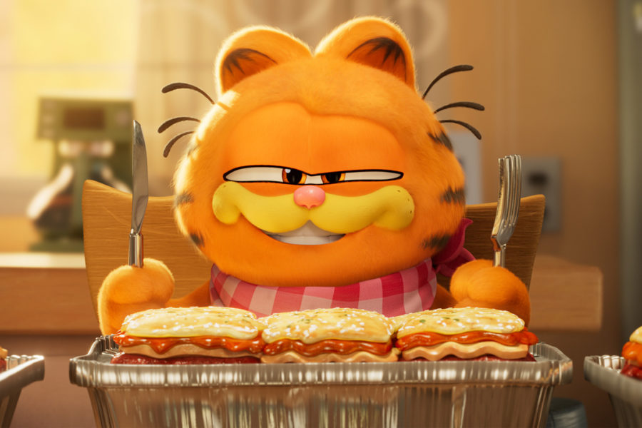 Chris Pratt und Gabriel Vetter als Garfield