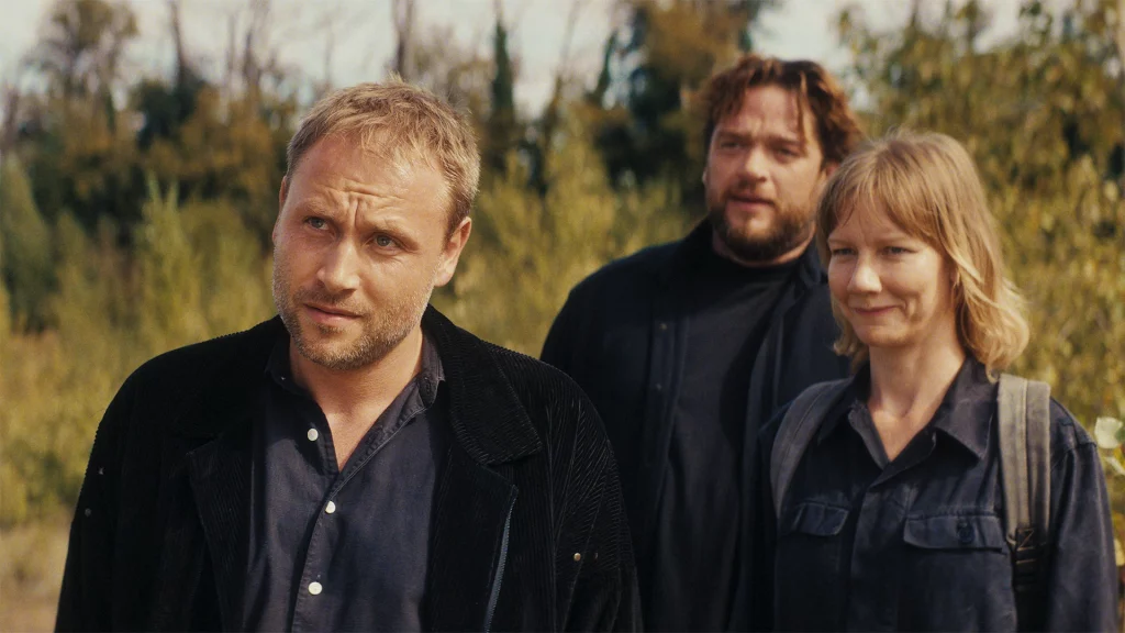 Sandra Hueller Ronald Zehrfeld und Max Riemelt in Zwei zu Eins