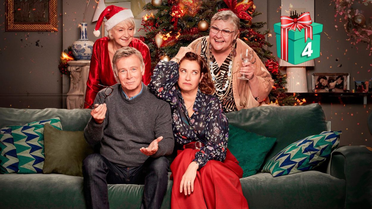 Franck Dubosc Danielle Fichaud Emmanuelle Devos und Danièle Lebrun aus Fast perfekte Weihnachten 2023