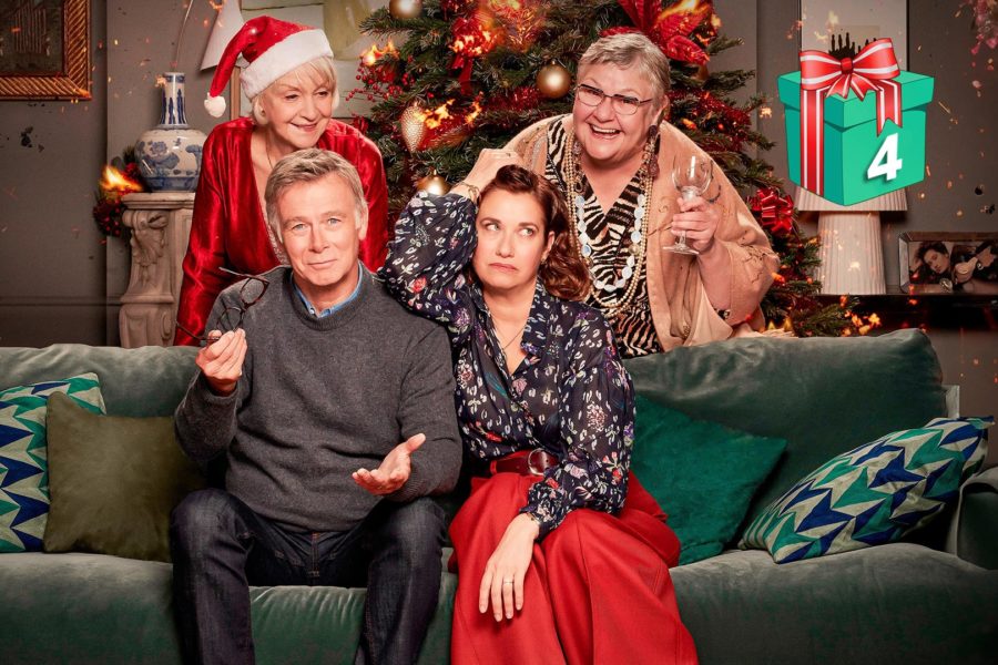 Franck Dubosc Danielle Fichaud Emmanuelle Devos und Danièle Lebrun aus Fast perfekte Weihnachten 2023