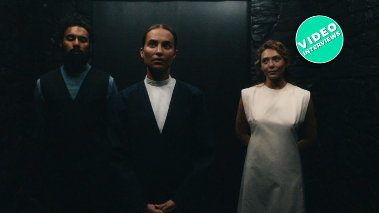 Alicia Vikander Elizabeth Olsen und Himesh Patel in The Assessment mit Interview