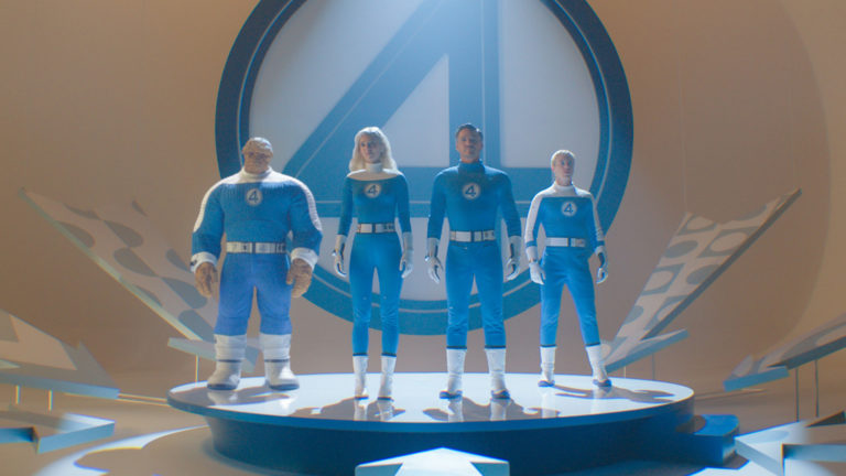 Pedro Pascal Ebon Moss-Bachrach Vanessa Kirby und Joseph Quinn aus The Fantastic Four First Steps