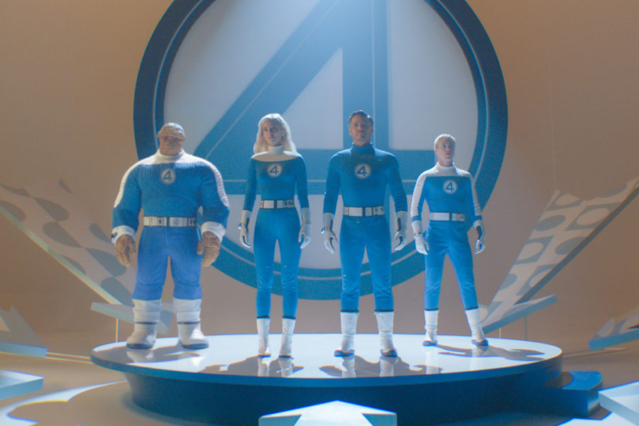 Pedro Pascal Ebon Moss-Bachrach Vanessa Kirby und Joseph Quinn aus The Fantastic Four First Steps