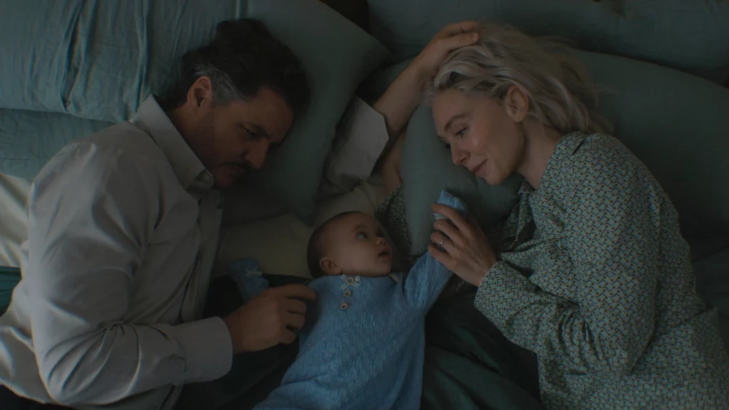 Pedro Pascal als Mr. Fantastic und Vanessa Kirby als Sue Storm in The Fantastic Four First Steps