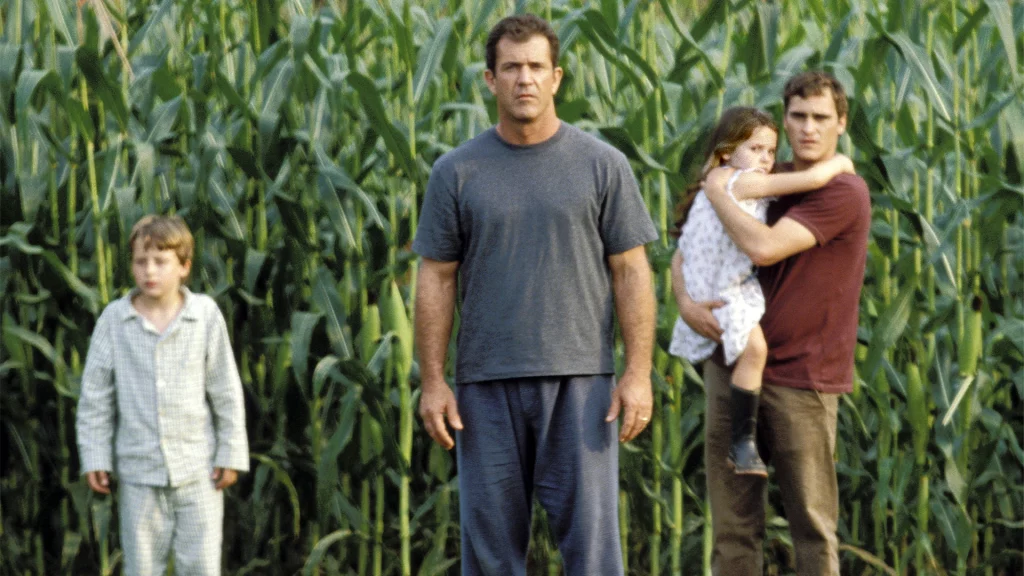 Mel Gibson und Joaquin Phoenix in Signs