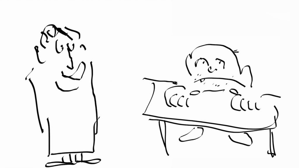 Zeichnung von Helge Schneider