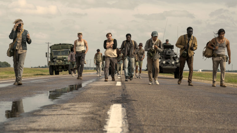 Joshua Odjick Cooper Hoffman Ben Wang Charlie Plummer Jordan Gonzalez Garrett Wareing Tut Nyuot und David Jonsson aus The Long Walk