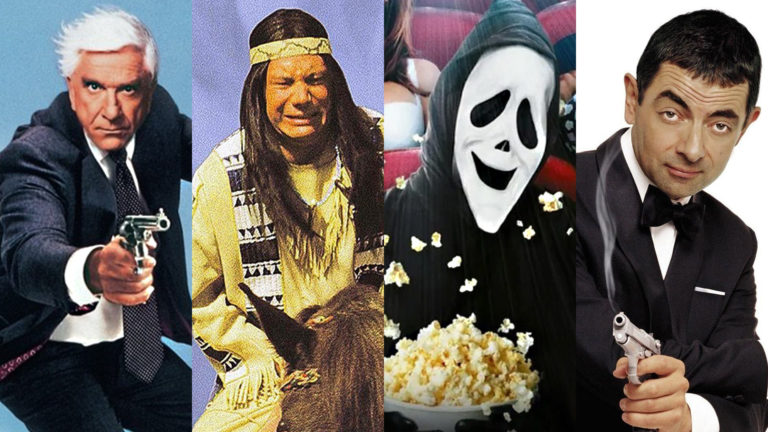 Leslie Nielsen Michael Bully Herbig Ghostface und Rowan Atkinson Listicle 10 Filmparodien
