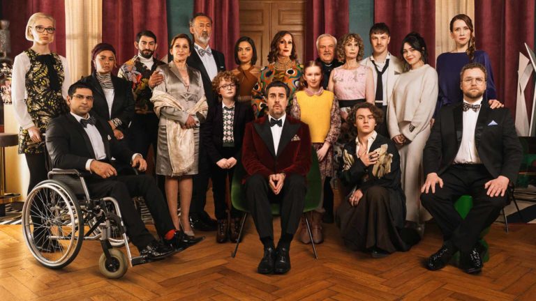 Bastian Pastewka und Taneshia Abt Nicole Beutler Lena Dörrie Anton Dreger Algis Matulionis Rabea Lüthi aus Fabian und die mörderische Hochzeit