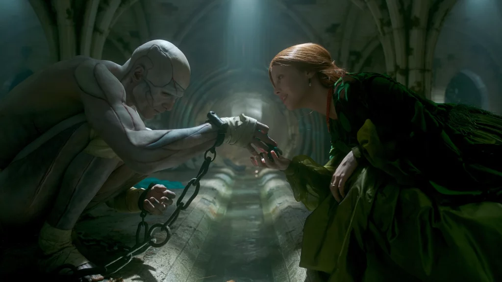 Jacob Elordi und Mia Goth aus Frankenstein