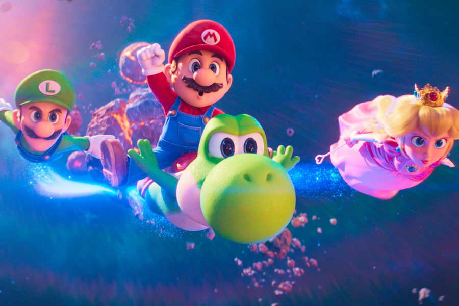 Chris Pratt Donald Glover Anya Taylor-Joy und Charlie Day aus Der Super Mario Galaxy Film