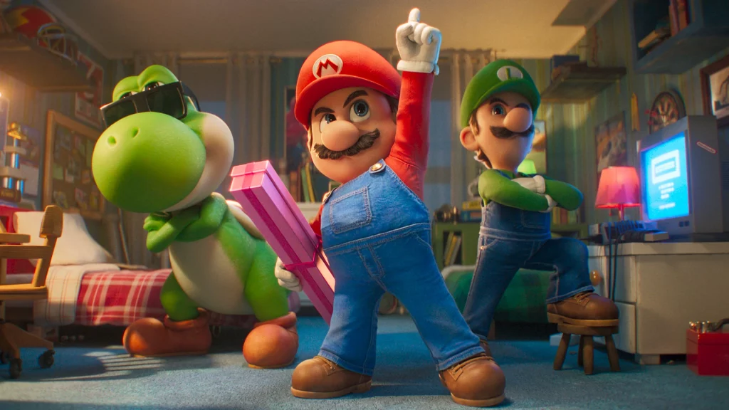 Chris Pratt Donald Glover und Charlie Day aus dem Der Super Mario Galaxy Film