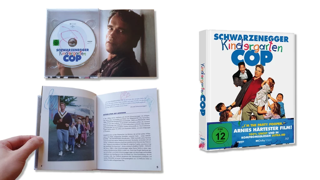 Collage Mediabook 4K Kindergarten Cop von Plaion Pictures