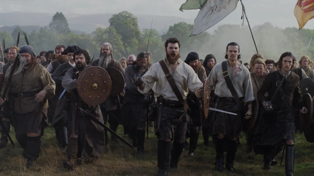 Jamie Roy Sam Retford und Rory Alexander aus Outlander Blood of My Blood Staffel 2