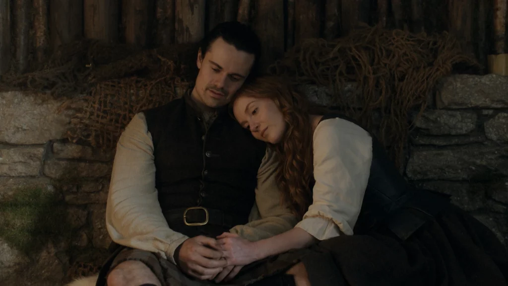 Jamie Roy und Harriet Slater aus Outlander Blood of My Blood Staffel 2
